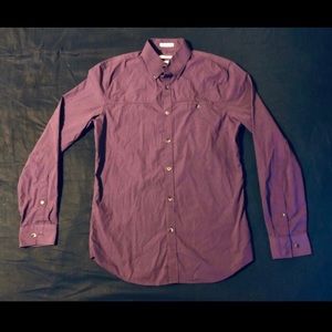 Men’s Calvin Klein Slim Fit Long Sleeve Shirt Sz S